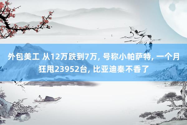 外包美工 从12万跌到7万, 号称小帕萨特, 一个月狂甩23952台, 比亚迪秦不香了